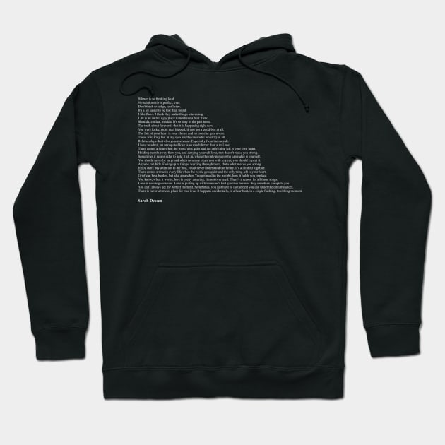 Sarah Dessen Quotes Hoodie by qqqueiru